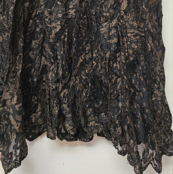 Reba Black Lace Midi Fit and Flare Skirt Sz M - Picture 5 of 8